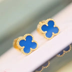 Clover Mini 9.5mm Turquoise Earrings – LUX VERSE Luxury Designer Fashion Outlet