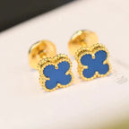 Clover Mini 9.5mm Turquoise Earrings – LUX VERSE Luxury Designer Fashion Outlet