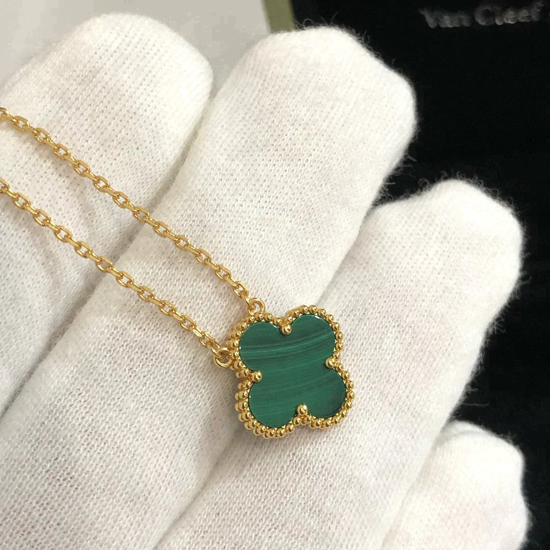 Clover 15mm Malachite Single Flower  Necklace – LUX VERSE Luxury Designer Fashion Outlet