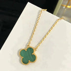 Clover 15mm Malachite Single Flower  Necklace – LUX VERSE Luxury Designer Fashion Outlet