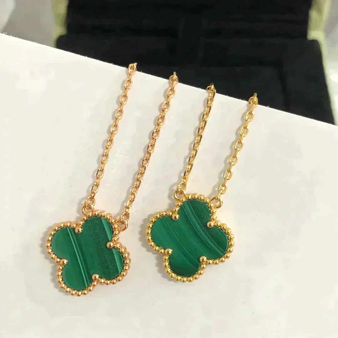 Clover 15mm Malachite Single Flower  Necklace – LUX VERSE Luxury Designer Fashion Outlet