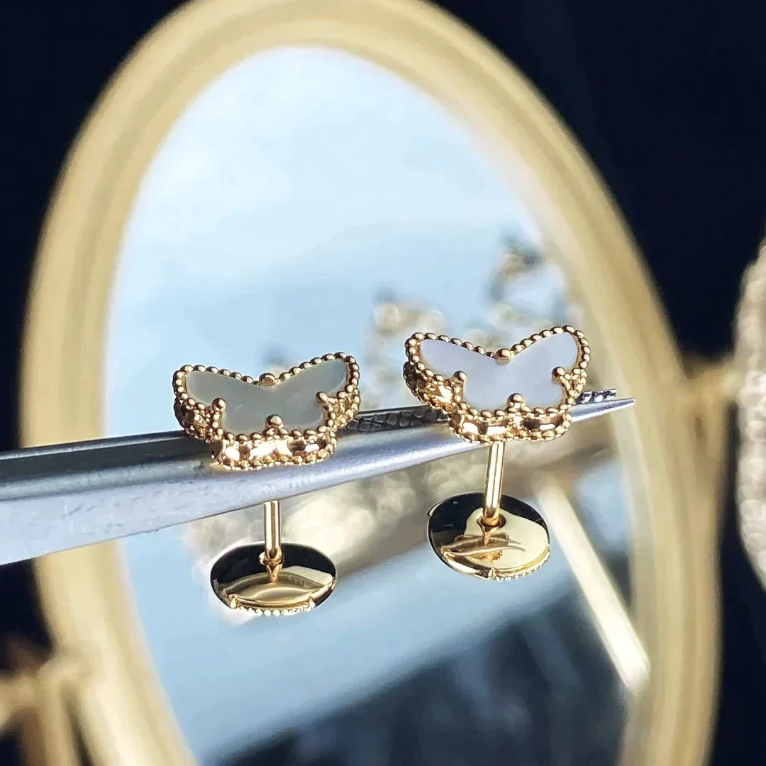 Sweet Butterfly Mop Earstuds – LUX VERSE Luxury Designer Fashion Outlet