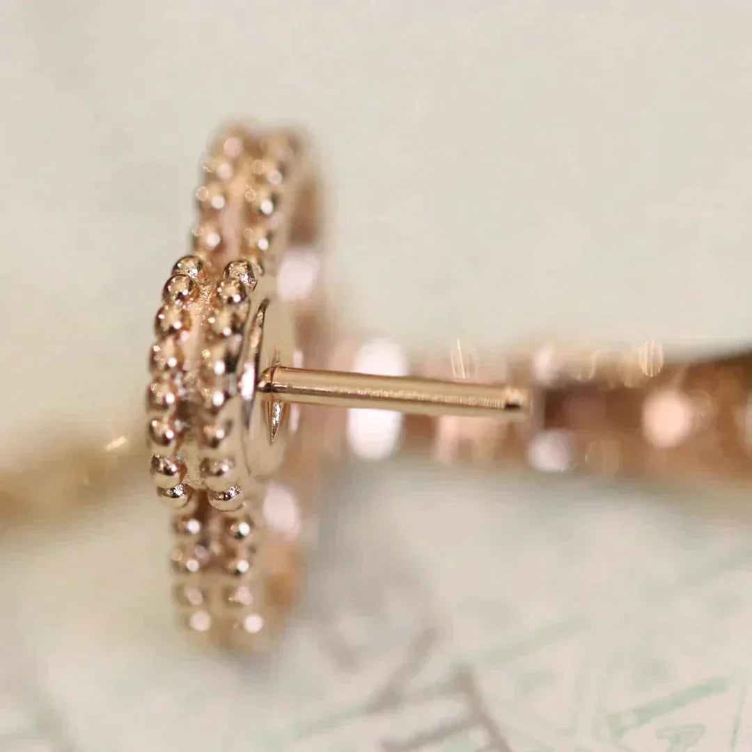 CLOVER MEDIUM 1 MOTIFS FUll DIAMOND EARRINGS – LUX VERSE Luxury Designer Fashion Outlet