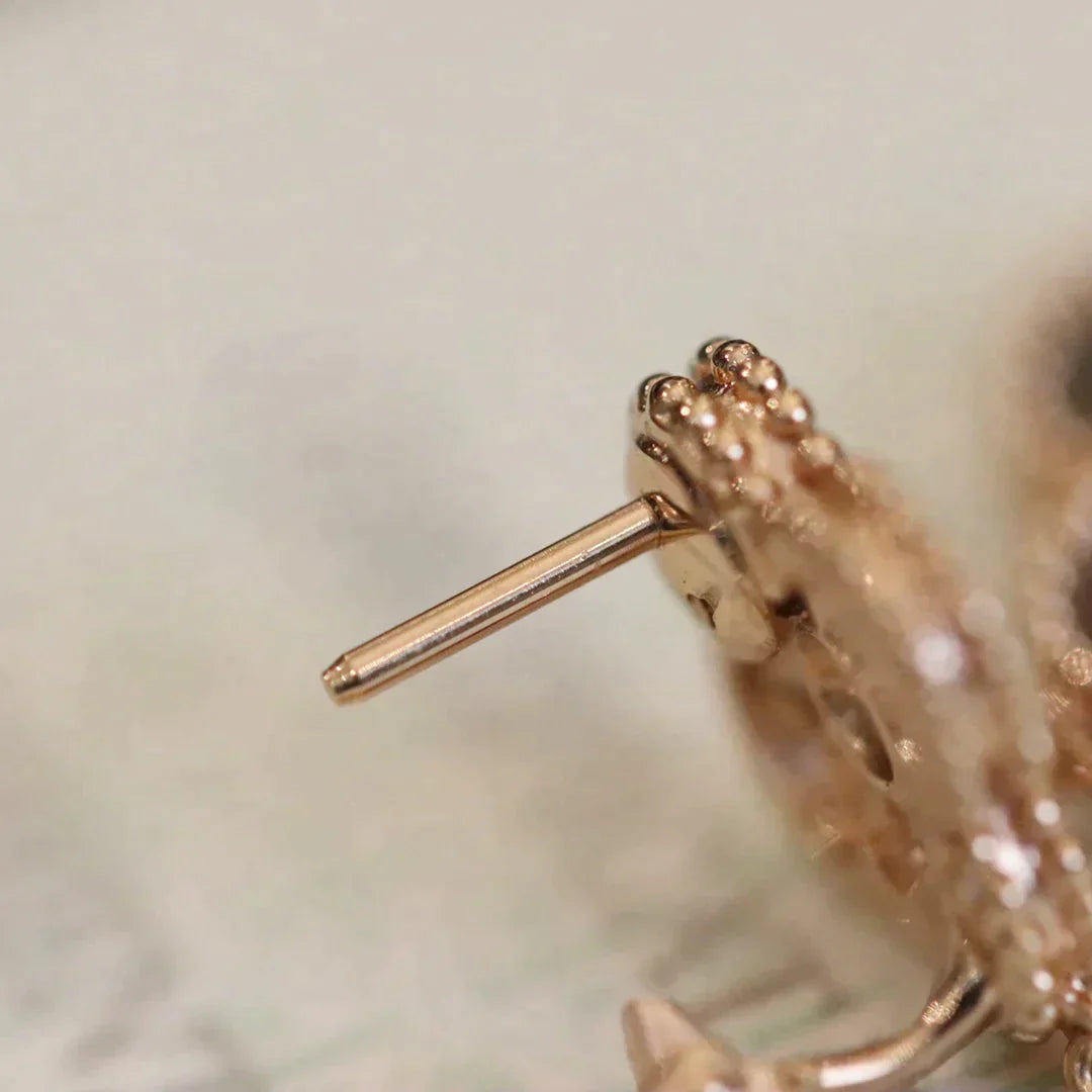 CLOVER MEDIUM 1 MOTIFS FUll DIAMOND EARRINGS – LUX VERSE Luxury Designer Fashion Outlet