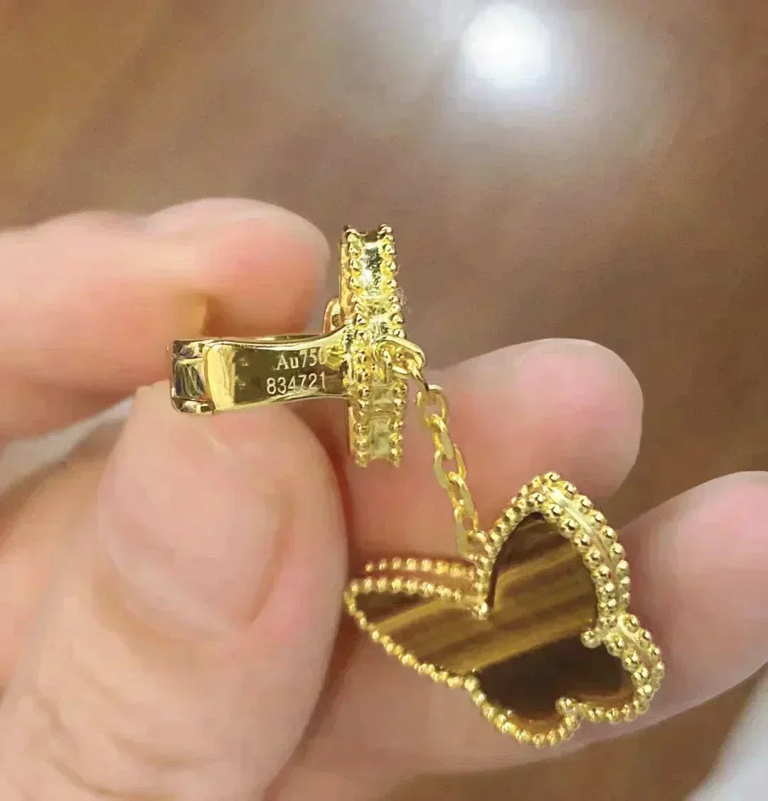 Lucky Butterfly Mop Tiger Eye Earrings – LUX VERSE Luxury Designer Fashion Outlet