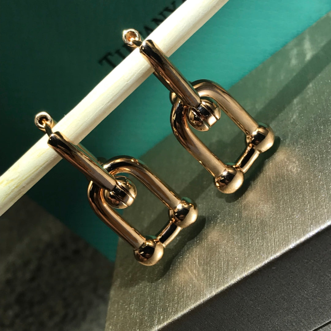 Hardware Drop Earrings Double Link – LUX VERSE Luxury Designer Fashion Outlet