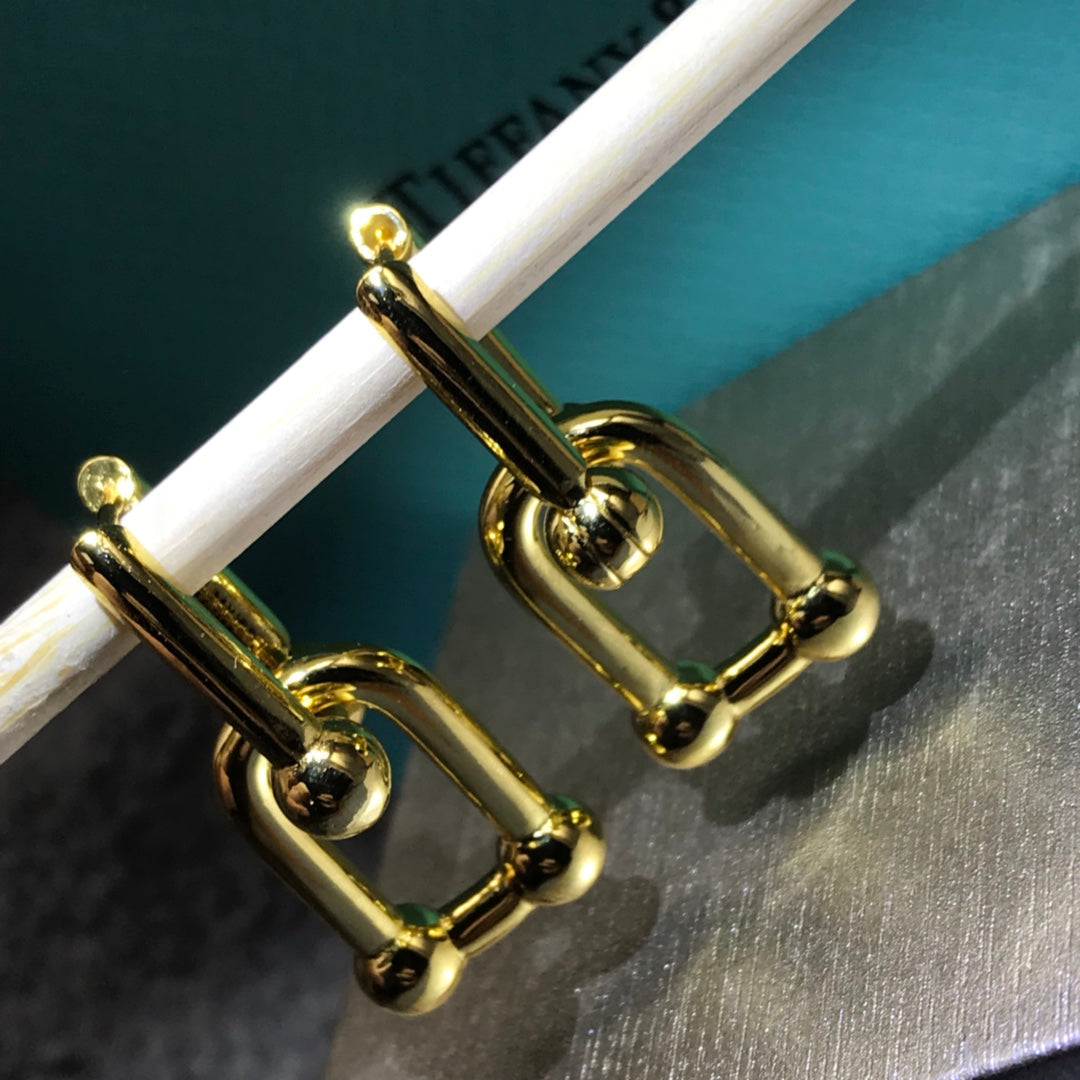 Hardware Drop Earrings Double Link – LUX VERSE Luxury Designer Fashion Outlet