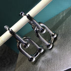 Hardware Drop Earrings Double Link – LUX VERSE Luxury Designer Fashion Outlet
