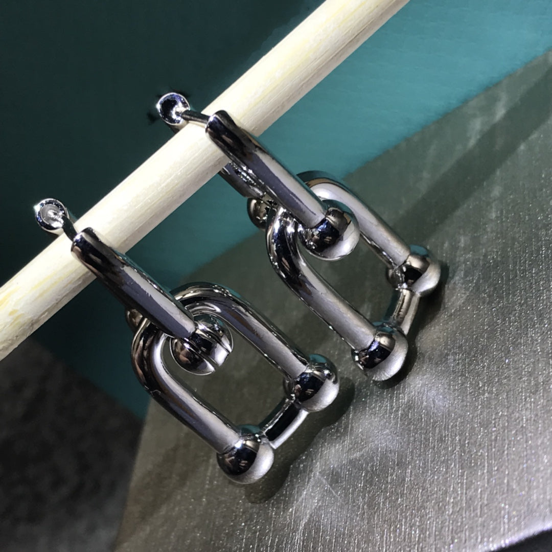 Hardware Drop Earrings Double Link – LUX VERSE Luxury Designer Fashion Outlet