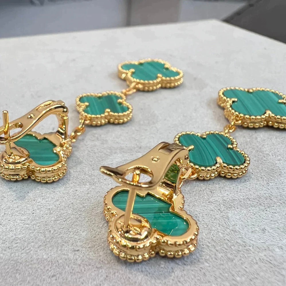 Clover Malachite 3 Motifs Gold – LUX VERSE Luxury Designer Fashion Outlet