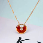 Amulette Gold Carnelian Onyx Necklace – LUX VERSE Luxury Designer Fashion Outlet