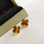 Clover Medium 1 Motifs Tiger Eye Earrings – LUX VERSE Luxury Designer Fashion Outlet