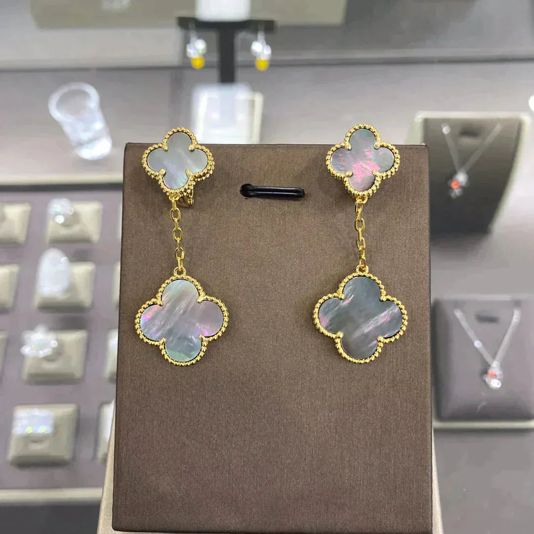 Clover 2 Motifs  Earrings (multiple Choices） – LUX VERSE Luxury Designer Fashion Outlet