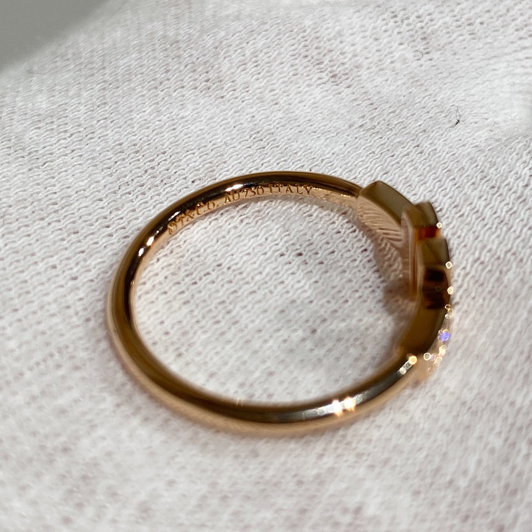 T Wire Ring Diamond Rose Gold – LUX VERSE Luxury Designer Fashion Outlet