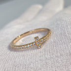 T Ring Diamond Rose Gold – LUX VERSE Luxury Designer Fashion Outlet