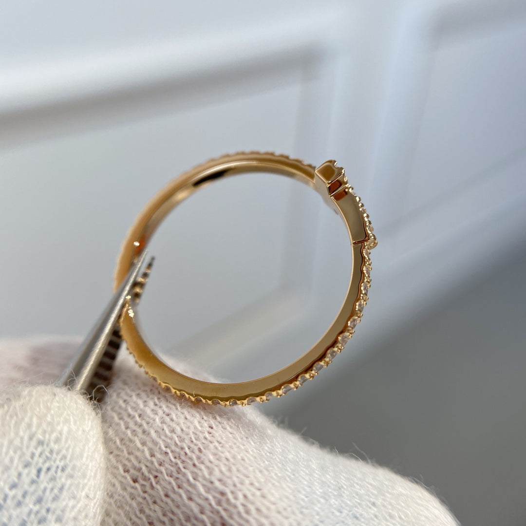 T Ring Diamond Rose Gold – LUX VERSE Luxury Designer Fashion Outlet