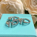 T Wire Turquoise Diamond Ring Silver – LUX VERSE Luxury Designer Fashion Outlet