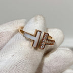 T Wire Mop Diamond Ring Rose Gold – LUX VERSE Luxury Designer Fashion Outlet