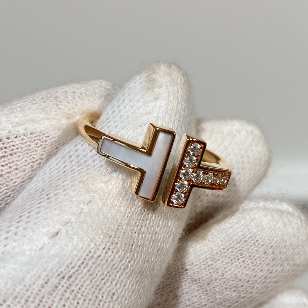 T Wire Mop Diamond Ring Rose Gold – LUX VERSE Luxury Designer Fashion Outlet