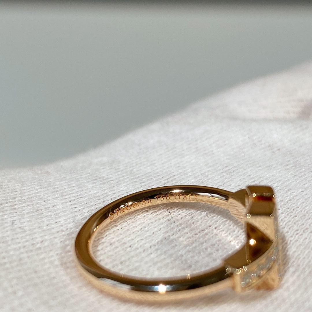 T Wire Mop Diamond Ring Rose Gold – LUX VERSE Luxury Designer Fashion Outlet
