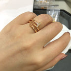 T Wire Double Rows Ring Rose Gold – LUX VERSE Luxury Designer Fashion Outlet