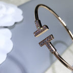 T Bracelet Rose Gold 1.8mm Diamond – LUX VERSE Luxury Designer Fashion Outlet