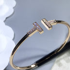 T Bracelet Rose Gold 1.8mm Diamond – LUX VERSE Luxury Designer Fashion Outlet