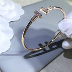 T Bracelet Rose Gold 1.8mm Diamond – LUX VERSE Luxury Designer Fashion Outlet