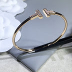 T Bracelet Rose Gold 1.8mm Diamond – LUX VERSE Luxury Designer Fashion Outlet