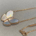 Butterfly Gold Mop Diamond Necklace – LUX VERSE Luxury Designer Fashion Outlet