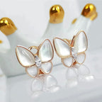 Butterfly Mop Diamond Earrings – LUX VERSE Luxury Designer Fashion Outlet