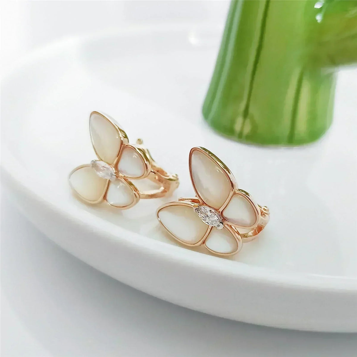Butterfly Mop Diamond Earrings – LUX VERSE Luxury Designer Fashion Outlet