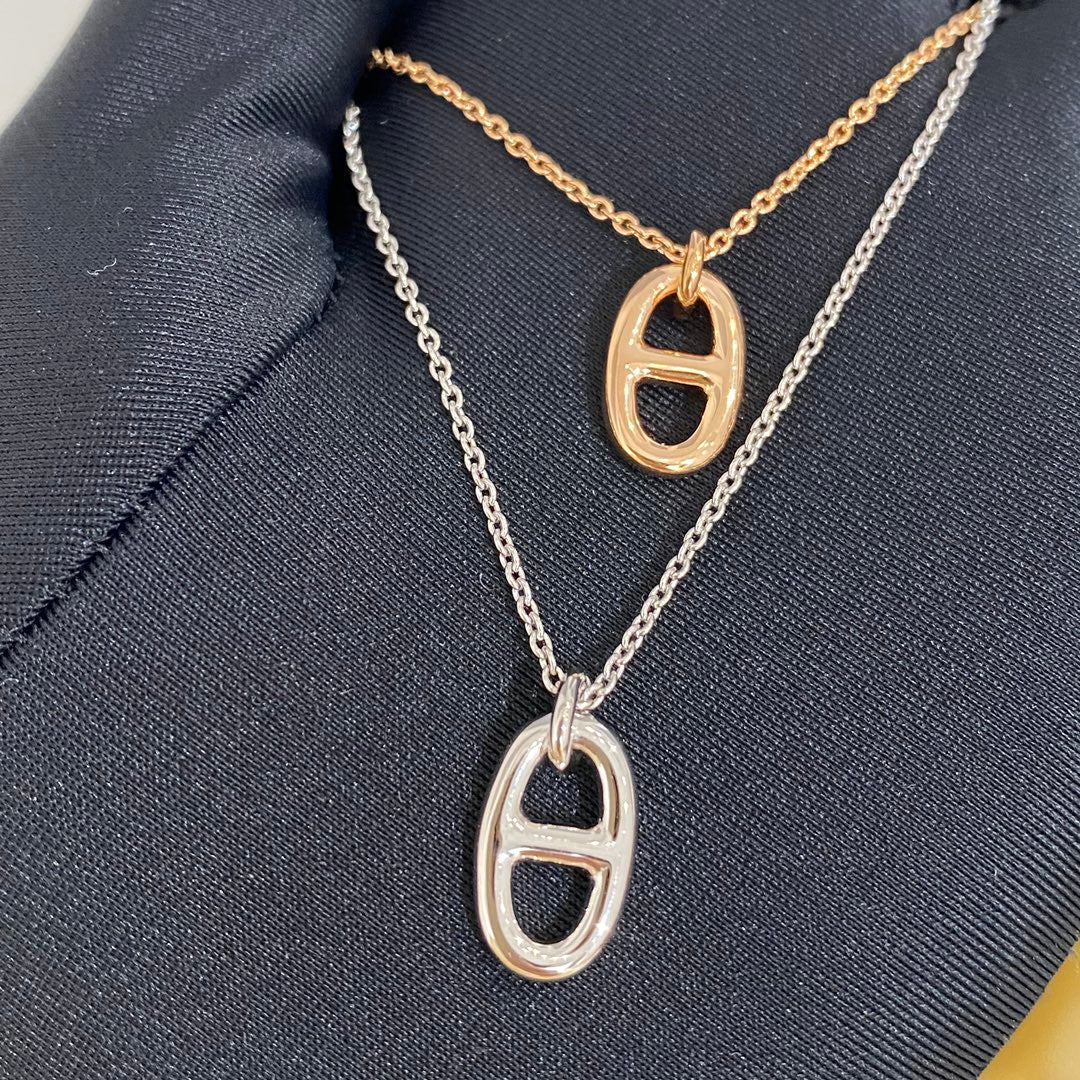 Chaine Small Necklace Gold and Silver – LUX VERSE Luxury Designer Fashion Outlet