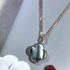 Clover Large 25mm Dark Mop  Necklace – LUX VERSE Luxury Designer Fashion Outlet