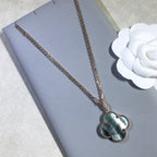 Clover Large 25mm Dark Mop  Necklace – LUX VERSE Luxury Designer Fashion Outlet