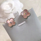 Clover Medium 1 Motifs  Pink Mop Diamond Earrings – LUX VERSE Luxury Designer Fashion Outlet