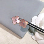 Clover Medium 1 Motifs  Pink Mop Diamond Earrings – LUX VERSE Luxury Designer Fashion Outlet
