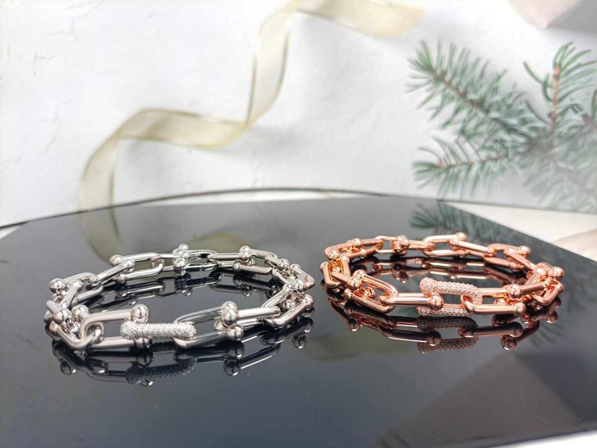 Hardwear Bracelet Rose Gold and Silver Diamond – LUX VERSE Luxury Designer Fashion Outlet