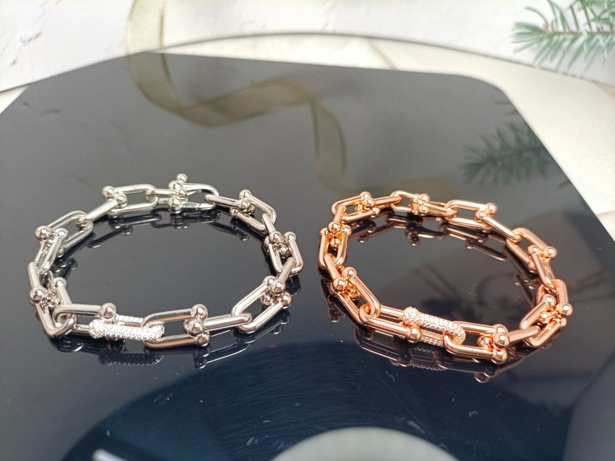 Hardwear Bracelet Rose Gold and Silver Diamond – LUX VERSE Luxury Designer Fashion Outlet