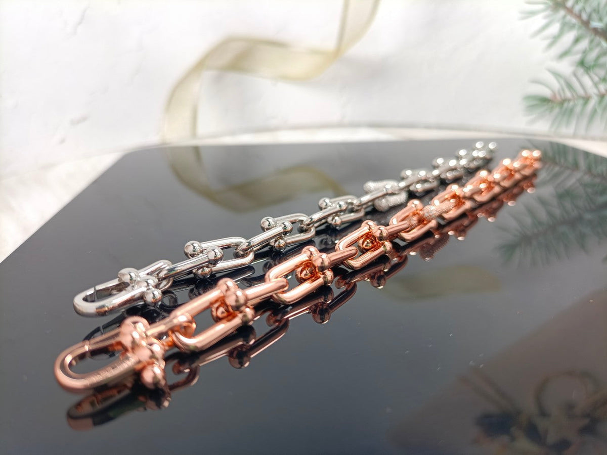 Hardwear Bracelet Rose Gold and Silver Diamond – LUX VERSE Luxury Designer Fashion Outlet