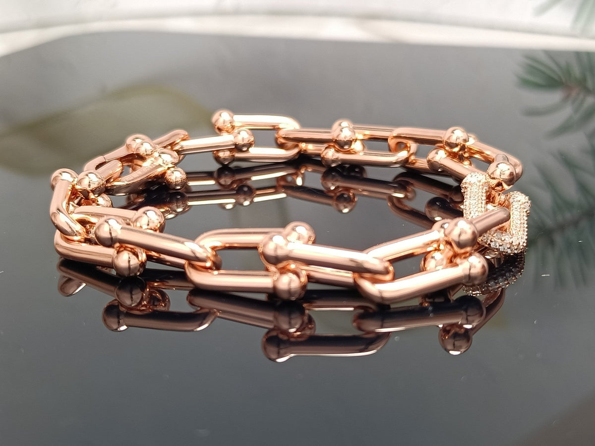Hardwear Bracelet Rose Gold and Silver Diamond – LUX VERSE Luxury Designer Fashion Outlet