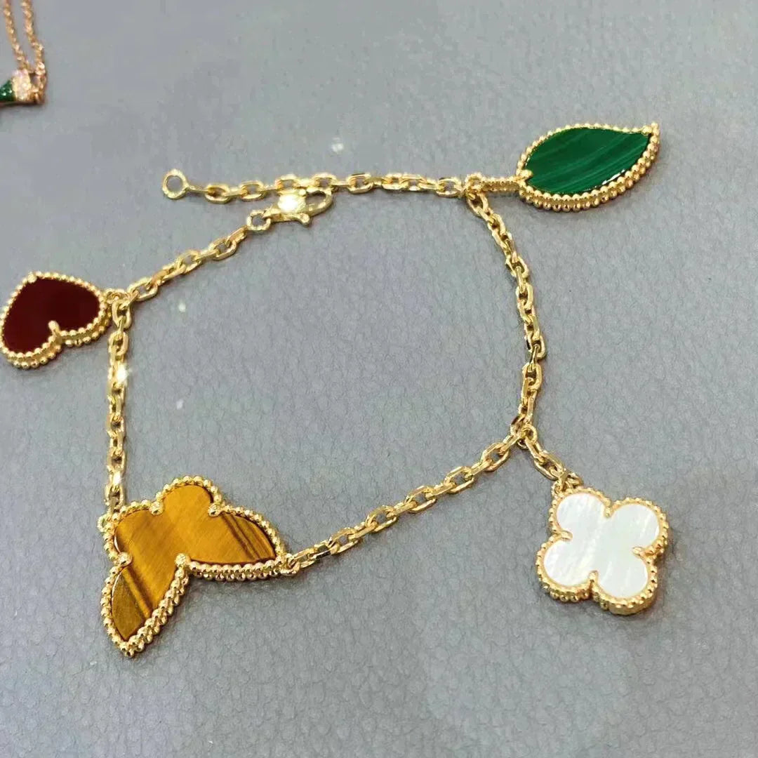 Heart Butterfly Clover 4 Motifs Bracelet – LUX VERSE Luxury Designer Fashion Outlet