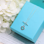 Double Heart Blue Necklace – LUX VERSE Luxury Designer Fashion Outlet