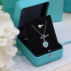 Double Heart Blue Necklace – LUX VERSE Luxury Designer Fashion Outlet
