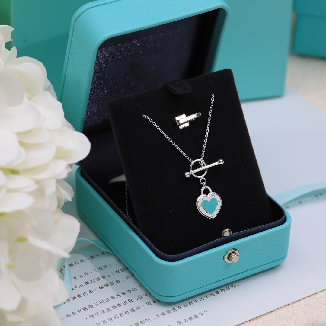 Double Heart Blue Necklace – LUX VERSE Luxury Designer Fashion Outlet