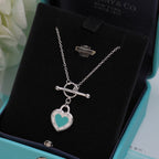 Double Heart Blue Necklace – LUX VERSE Luxury Designer Fashion Outlet
