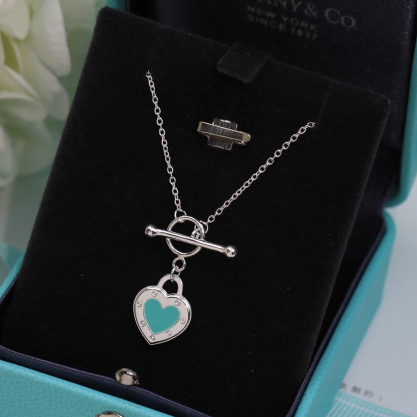 Double Heart Blue Necklace – LUX VERSE Luxury Designer Fashion Outlet