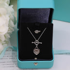 Double Heart Blue Necklace – LUX VERSE Luxury Designer Fashion Outlet