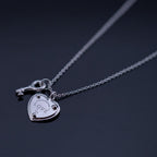 Key and Heart Silver Necklace – LUX VERSE Luxury Designer Fashion Outlet