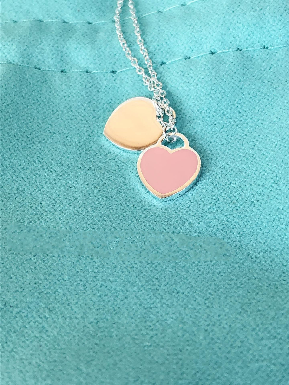 Double Heart Pedant Silver Necklace – LUX VERSE Luxury Designer Fashion Outlet